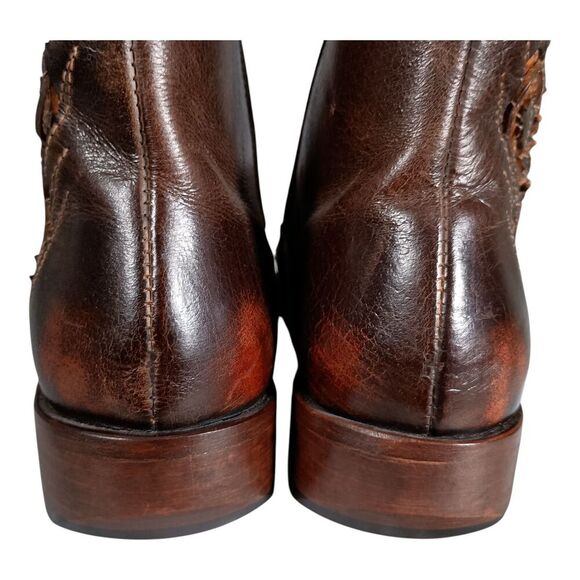 Mark Nason TRAXX Dragon Rock Lives Ankle Boots Biker Brown Leather Men's 8.5 - Picture 14 of 16